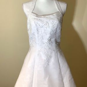 Michaelangelo David’s Bridal Organza Halter Wedding Dress, NWT